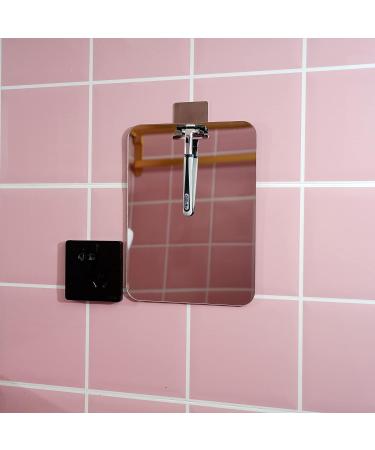 SDlumeiy Fogless Shower Mirror  Includes 1 Adhesive Hooks 1Shaver Hook Frameless Shower Mirror  Anti-Fog Shower Mirror Shaving Wall Hanging Mirror(9.8x7.1inch) - Buy Online on GoSupps.com
