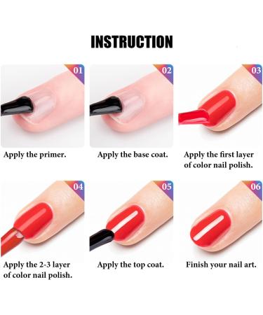 Nail Polish Set Quick Dry Nail Polish Long Lasting No Need Cure Nail Varnish 2 in 1 Red & Silvery Christmas New Year Nail Polish set DIY Nail Art Manicure at Home - Buy Online on GoSupps.com