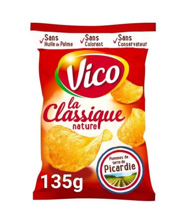 Vico VICO - Classic Plain Chips 135g - Pack of 4 - Free Delivery