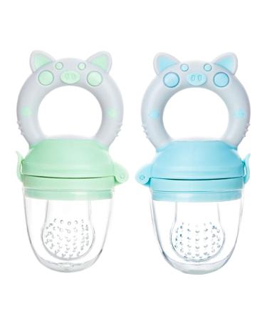 Buy Baby Fruit Feeder Pacifier - Blue Green Baby Food Feeder for Daily Use | International Shipping - Buy Online on GoSupps.com