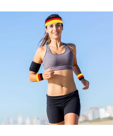 Welding Band Set - 2 Welding Tapes & 1 Sports Headband | Germany Football Fan Accessories | Black Striped | Perfect for World Cup 2023 - Buy Online on GoSupps.com
