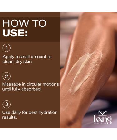 KXNG Cosmetics Organic Shea Body Butter Cream 4oz | Mens Body Butter for Black Men & Women with Shea Cocoa Mango & Coconut Oil | Moisturizing Cream for Hands Feet & Skin Zaddy - Buy Online on GoSupps.com