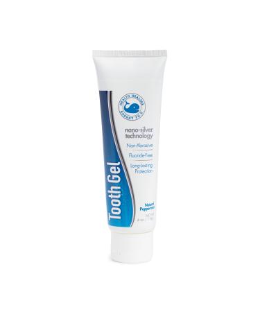 Toothpaste Gel Nano Silver Technology - Fluoride Free  SLS Free  Non-Abrasive  No BPA  Non-staining  Family Friendly  Promotes Fresh Breath and Mouth  Natural  Peppermint  4oz
