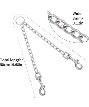 Tiesomes Double Dog Leash - 360 Rotatable Metal Leash for Dog Training | Healing-Free & Kausicher Splinters | Shop Now! - Buy Online on GoSupps.com