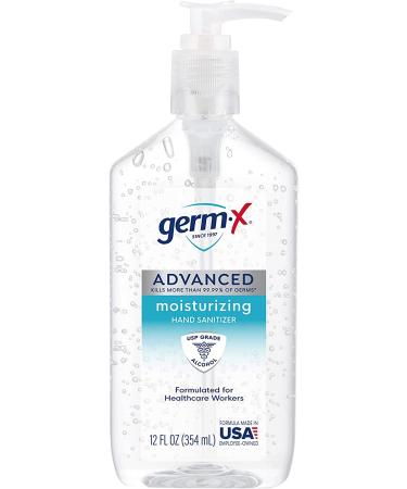 Germ-X Advanced Hand Sanitizer Original 12oz Pump Bottle - Pack of 6 - Buy Online on GoSupps.com