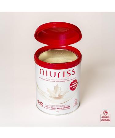 NIURISS Infant Formula - Made in Canada - Special Launch Price Until December 12th - Complete Nutrition* with OPO Lipids GOS fiber and Canadian milk (No Hormones and No Antibiotics) - 0-12 months 700g - Buy Online on GoSupps.com