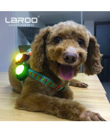 Laroo Safety LED Lights for Dogs & Cats - USB Rechargeable Waterproof Night Walking Collar Light (Green) - Buy Online on GoSupps.com