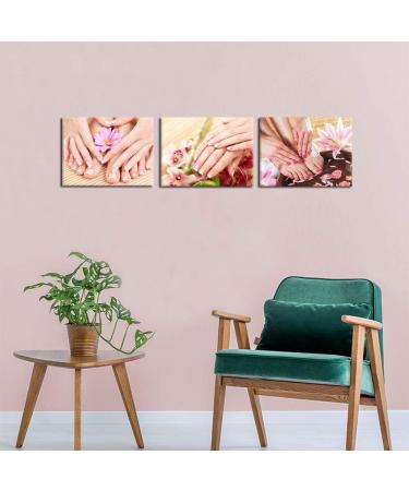 Manicure Painting Hands & Spa Still Life Canvas Set - Beauty Salon Wall Art - Buy Online on GoSupps.com