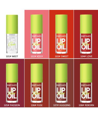 Niceface 4 Colors Moisturizing Lip Oil Set - Hydrating & Plumping Gloss for Long-Lasting Shine - Lip Care Tinted Oil 101+103+105+107 - Buy Online on GoSupps.com