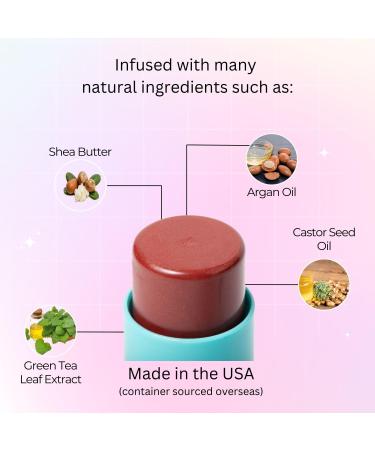 Open Face Color Stick 3-in-1 Multistick | Dark Pink Berry Red Lip & Cheek Tint - Cream Blush Stick with Brush | Shop Internationally - Buy Online on GoSupps.com