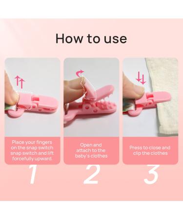 4 Pack Pink Pacifier Clips for Girls | Silicone Binky Clips with Adapters for Teething Toys | Baby Shower Gift - Buy Online on GoSupps.com