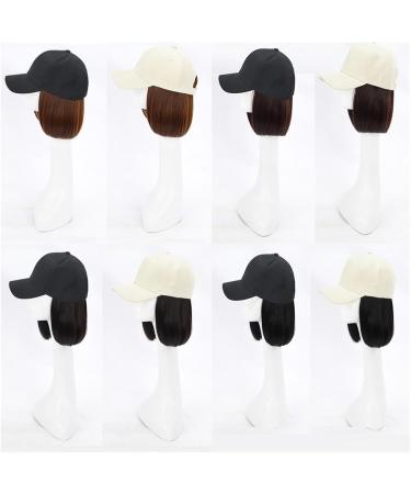 Baseball Cap with Hair Extensions Women Hat Wig Wth Short Hair Baseball Cap Connect With Wig Adjustable Hair Extensions Wigs Heat Resistant Fiber Hat Wig (Color : 8) - Buy Online on GoSupps.com