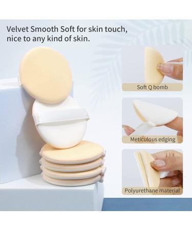 BEAKEY Latex-Free Powder Puff Set - 12 Makeup Puffs for Loose & Cosmetic Foundation (6 Black + 6 White) - Buy Online on GoSupps.com