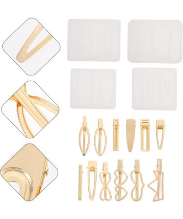 COHEALI 3 Sets Hairpin Mold Set Crystal Decor Hair Barrette Resin Mould Diy Handmade Craft Mold Flower Head - Buy Online on GoSupps.com