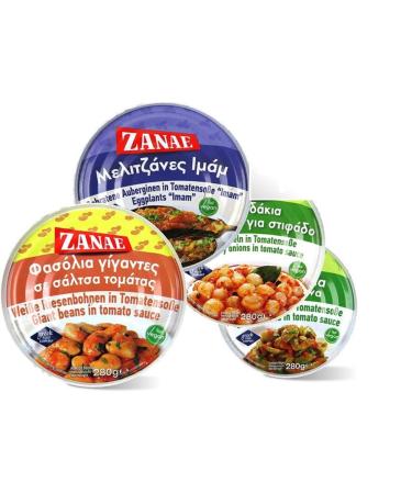 Generisch Set of 4 Greek vegetable storage containers 280g