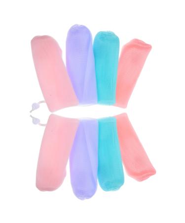Hemoton 8pcs Soap Foaming Net Foaming Net Soap Soap Sack Soap Foaming Bag Bar Soap Loofah Pouch Soap Bag or 15.50X6.00X2.50CM Assorted Color