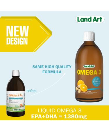 Omega-3 Supplement Liquid 250ml 1380mg EAP + DHA for Kids and Adults non-GMO Gluten Free - Made in Canada 250 ml (Pack of 1) - Buy Online on GoSupps.com