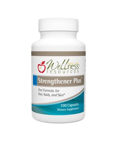Wellness Resources Strengthener Plus - Zinc Formula for Immune System Hair Skin and Nails. with Bamboo B6 MSM Sulfur (100 Capsules)