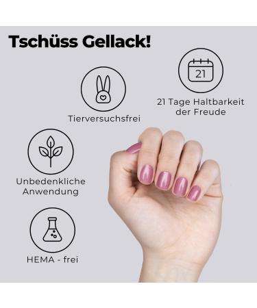 Original Miss Sophie UV Starterset - Self-Adhesive Nail Foils & Stickers in Rosewood Love & Rose Baby Boomer - Quick & Easy Application for Perfect Nails - Buy Online on GoSupps.com