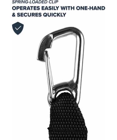 Rogue Endeavor Heavy Duty Dive Coil Lanyard with Quick Release Buckle - 36 Steel Core - Ideal for Cameras, Lights, Tools - Smoke Black - Buy Online on GoSupps.com