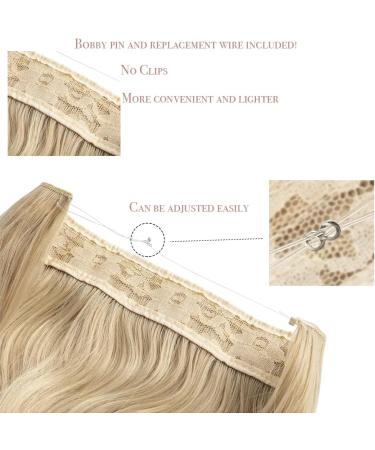 Halo Hair Extensions Invisible Secret Wire Hair Extensions One Piece 22 Inch Synthetic Hairpieces (Dark Brown) - Buy Online on GoSupps.com