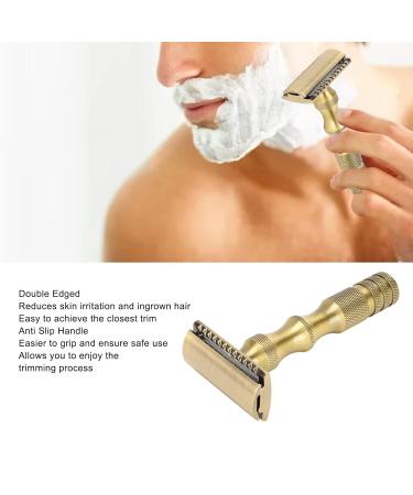 Facial Razor with Interchangeable Blades - Safety Razors & Manual Beard Cutters for Men | Double Edge Non-Slip Design - Buy Online on GoSupps.com