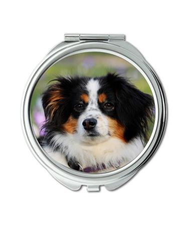 YENDOSTEEN Mirror makeup mirror Australian Shepherd Dog Animal Herding Dog pocket mirror portable mirror