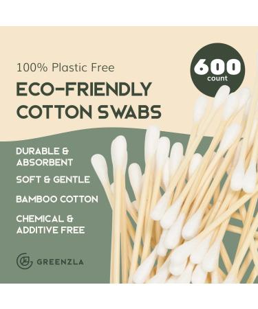 600 Pack Organic Cotton Swabs | Cruelty-Free & Biodegradable | Eco-Friendly Holder Included - Buy Online on GoSupps.com
