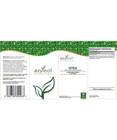 Ezyleaf Vitex Agnus Castus 120mg | 90 Vegan Capsules | Women's Health Support Supplement - Buy Online on GoSupps.com