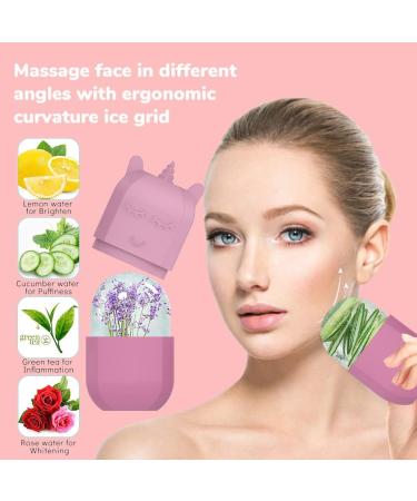 Ice Roller for Face - Portable Silicone Skin Care Tool | Reusable Ice Facial Roller to Brighten & Reduce Fine Lines (Pink - Buy Online on GoSupps.com