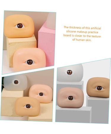 Healeved 8 Pcs Eye Practice Skin Fake Skin Eyebrow Practice Board Supplies Eyes Makeup - Buy Online on GoSupps.com