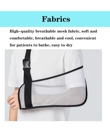 Mesh Arm Sling - Shoulder Immobilizer Brace for Broken Arm - White Support for Injury - Men, Women, Teenagers, Adults - Buy Online on GoSupps.com
