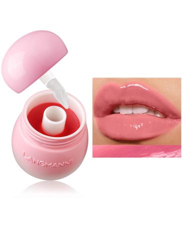 Mushroom Milk Can Lip Jelly Lipstick Silicone Brush Head Pudding Glow Korean Lip Tint Lip Balm Nourishing Moisturizing Smoothing Glossy finish Lip gloss (#01)