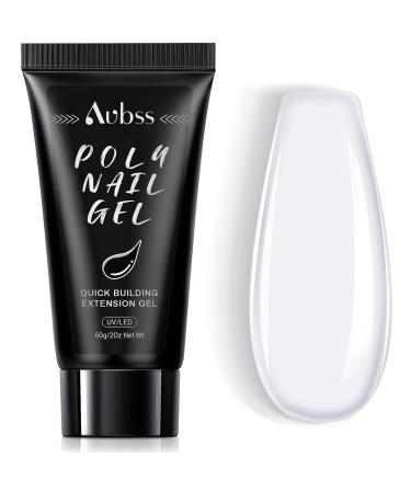 Clear Poly Nail Gel Aubss 60g - Extension Gel for Nail Beauty | Builder Gel for Trendy Nail Art Design - Salon Quality DIY at Home - Buy Online on GoSupps.com