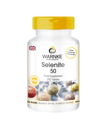 Selenite containing 50mg Selenium 250 Tablets Vegan | Warnke Vitalstoffe