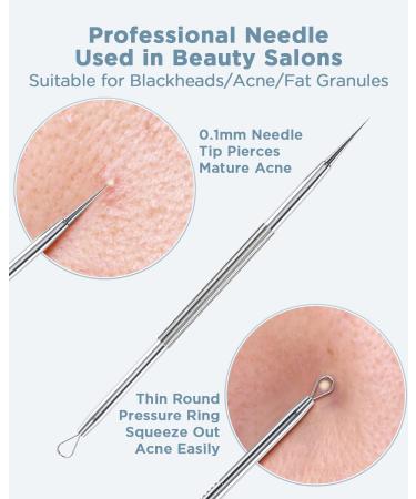 Blackhead Remover Tool Pimple Popper Tool Kit Blackhead Extractor tool for Face Extractor Tool for Comedone Zit Acne Whitehead Blemish Stainless Steel Extraction tools - Buy Online on GoSupps.com