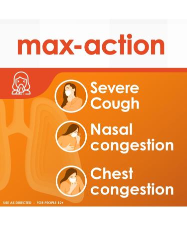 Mucosan Max-Action Cold & Cough Medicine for Adults Sore Throat Relief Nasal & Chest Congestion Relief Expectorant & Suppressant 6 fl oz (177 mL) 1-Pack - Buy Online on GoSupps.com
