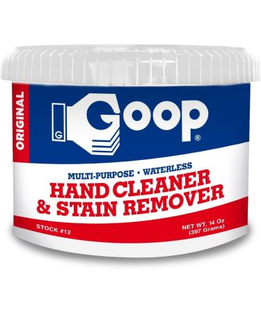 GOOP Multi Purpose Hand Cleaner Waterless Hand Degreaser Laundry Stain Remover NonToxic and Biodegradable Cleaner Remove Dirt - 14 Oz