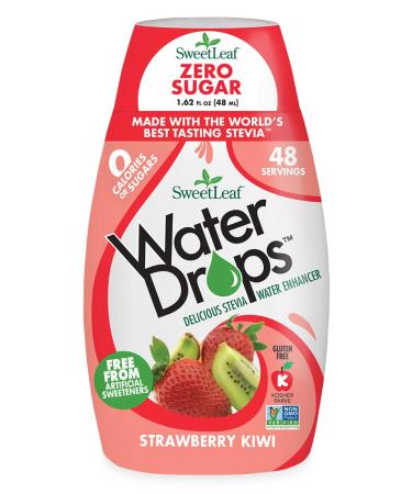 Wisdom Natural SweetLeaf Water Drops Delicious Stevia Water Enhancer Strawberry Kiwi 1.62 fl oz (48 ml)