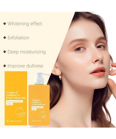 YUNFAX Turmeric & Vitamin C Cream Face & Body Lotion Vitamin C Cream Turmeric and Squale Brightening Improves Elasticity Hydrating NonGreasy Daily Use Even Skin Tone Glowing 3 pieces - Buy Online on GoSupps.com