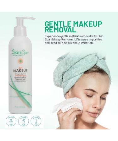 SkinSpa Gentle Makeup Cleanser 8 Oz. - Facial Lotion for Sensitive Skin Care Hydration Boost - Enriched with Hyaluronic Acid Vitamins A B C & E - Buy Online on GoSupps.com