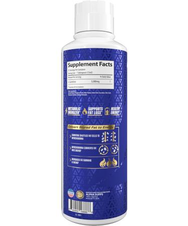 Alpha Supps L Carnitine Liquid 3000 | Stimulant-Free L-Carnitine Supplement for Men & Women | Pre-Workout Energy Boost & Muscle Recovery | Zero Sugar Fat & Carbs | 31 Servings (Sour Gummy Worms) - Buy Online on GoSupps.com