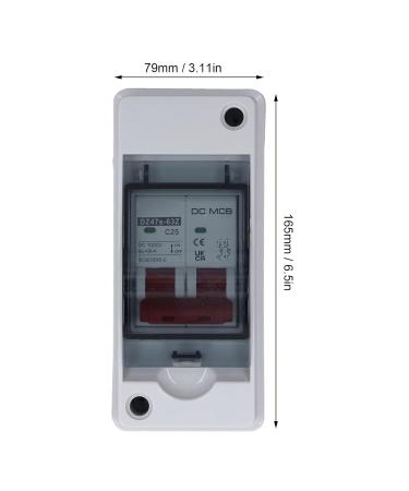 Buy 2P Photovoltaic System DC Miniature Circuit Breaker - IP65 Waterproof PV Disconnect Switch for Off-Grid Solar Power Systems PV Array & RV Solar - Buy Online on GoSupps.com
