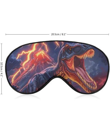 Dinosaur Thunder Sleep Mask - Funny Blindfold Eye Cover for Men & Women | Adjustable Light Blocking Strap - Buy Online on GoSupps.com