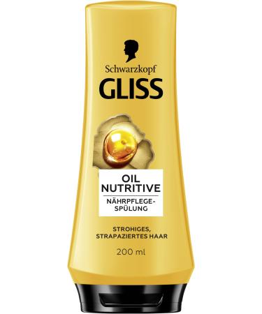 Gliss Conditioner Oil Nutritive (200 ml) conditioner intensely nourishes damaged and damaged hair the conditioner ensures perfect detangling