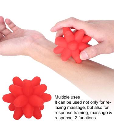 Silicone Massage Ball for Myofascial & Muscle Relaxation - Acupuncture & Deep Tissue Massager - Red Fitness Massage Ball - Buy Online on GoSupps.com