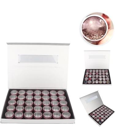 Nail Storage Box Delicate and Durable Rose Gold and Silver Color Protable Tocarry Nail Tip Box 35 Slots for Home Travel for Beloved Little(A set of 35 grids in rose gold + silver outer box) - Buy Online on GoSupps.com