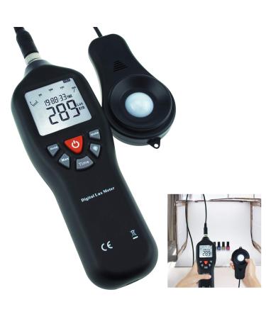 Gain Express Digital Light Meter Lux Meter Measurement Range Detachable Sensor 0 to 200,000 Lux Min/Max/Avg Functions (with Data Record Function) + CD Software w/USB Power Cable