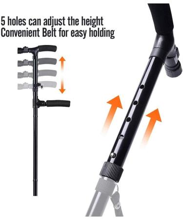 Folding Walking Cane with LED Light for Men and Women Height Adjustable Foldable Elderly Walking Stick with Side Handle Collapsible and Portable Surprise Gift - Buy Online on GoSupps.com