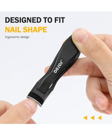Bezox Nail Clipper for Thick Nails - Stainless Steel Toenail Clippers with Metal Files - Durable & Lightweight Nail Tongs - Buy Online on GoSupps.com